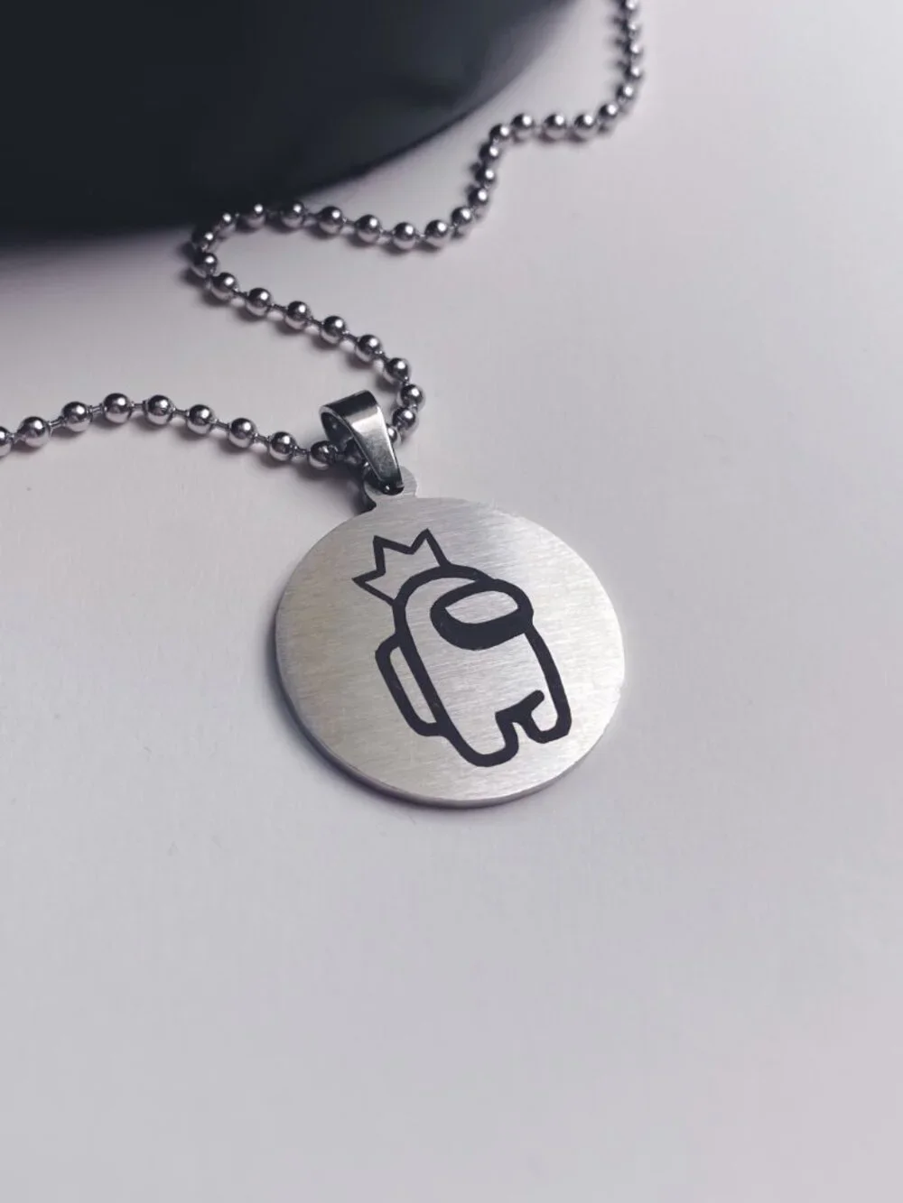 Among Us Stainless Steel Crewmate Kids Video Game Character Pendant Necklace